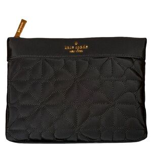 Kate Spade Black Quilted Clutch /Cosmetic Bag